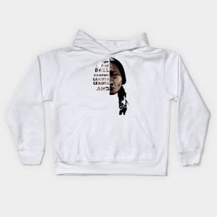 Sitting Bull Native American Half Face Design Kids Hoodie